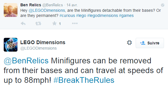 LEGO Dimensions tweet