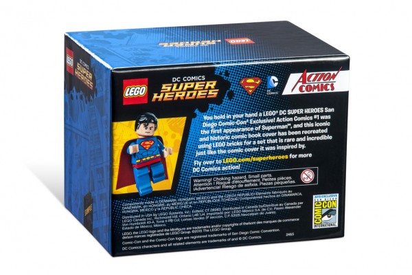 SDCC 2015 LEGO DC Comics Super Heroes Action Comics #1 Superman back