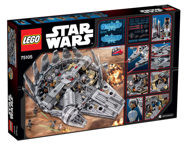 75105 Millennium Falcon box back