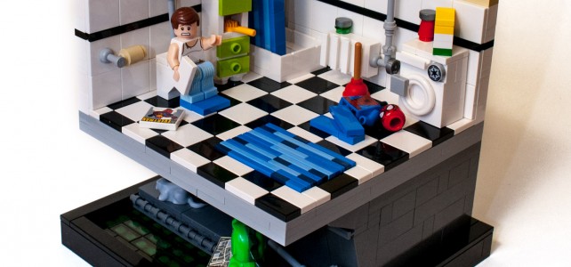 La salle de bains de Peter Parker… LEGO Spideman Peter Parker