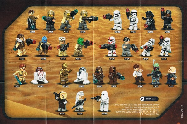 LEGO Star Wars 2016 H1 minifigs