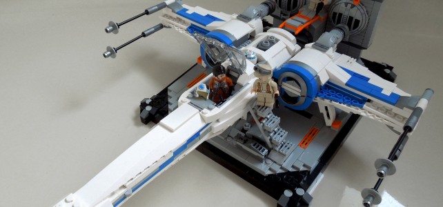 LEGO blue squadron X-Wing in Hangar