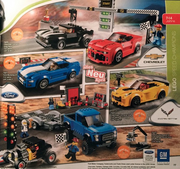 nouveautés catalogue LEGO 2016 Speed Champions