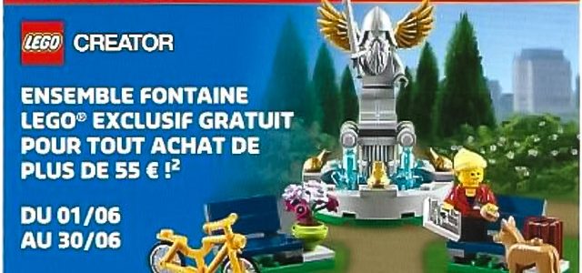 En juin chez LEGO : set Creator LEGO 40221 Fountain et poster Nexo Knights offerts