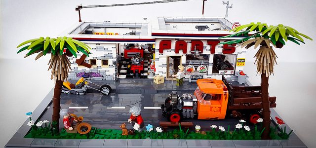 Garage LEGO pièces détachées