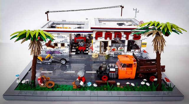 Garage LEGO pièces détachées