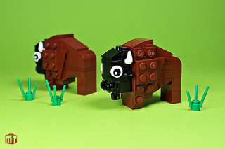 Animaux LEGO Bisons