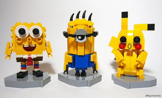 LEGO Bob l'éponge VS Minion VS Pikachu