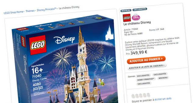 LEGO Disney Castle 71040 VIP