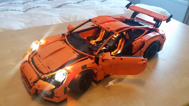 LEGO Technic Porsche 911 GT3 RS with lights