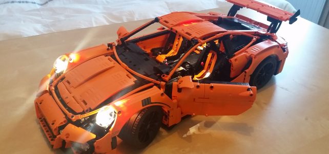 LEGO Technic Porsche 911 GT3 RS with lights