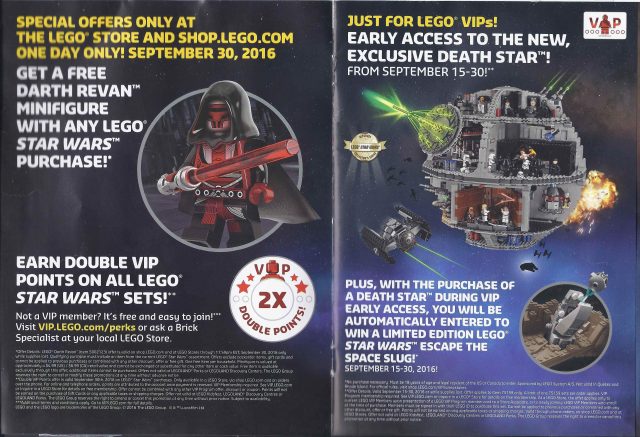 Force Friday 2016 Polybag LEGO Star Wars Darth Revan offert