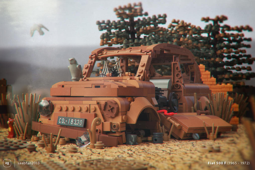 FIAT 500 LEGO neuve et abandonn?�e - HelloBricks