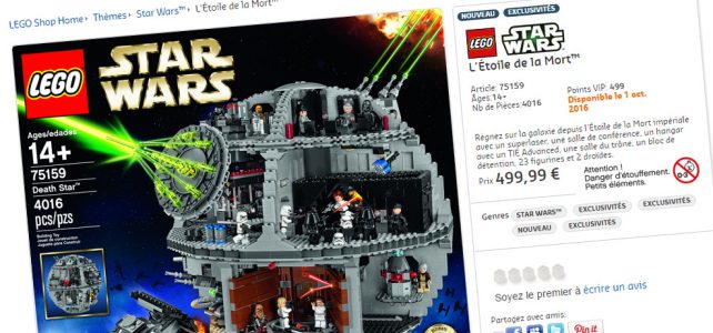LEGO Star Wars 75159 UCS Death Star France
