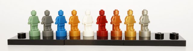 Microfigs monochromes statuettes LEGO