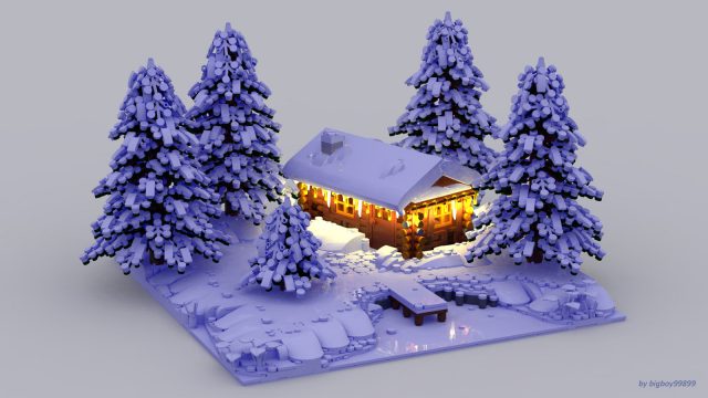 LEGO neige et sapins