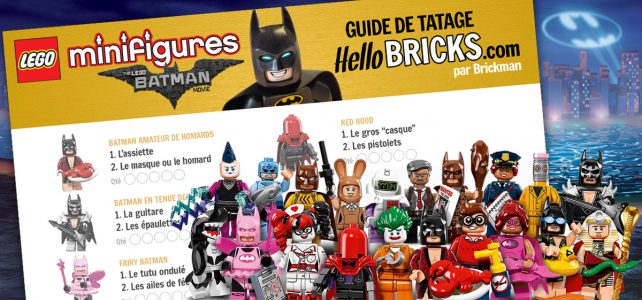 Guide tatage minifigs LEGO Batman Movie 71017