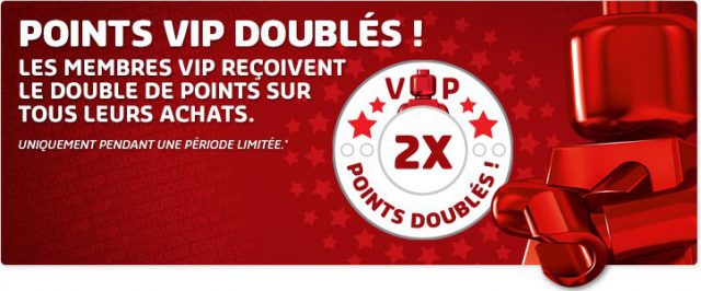 LEGO points VIP doublés