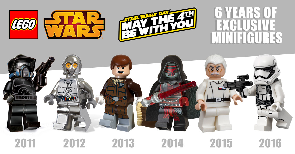 LEGO Star Wars May the 4th retour sur 6 années de minifigs exclusives