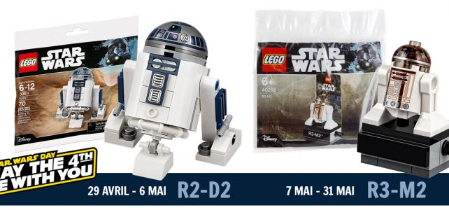 Polybags LEGO Star Wars 30611 R2-D2 et 40268 R3-M2