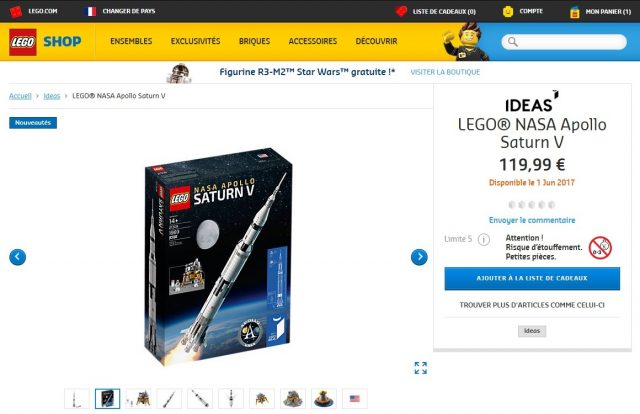 LEGO Ideas 21309 NASA Apollo Saturn V Shop