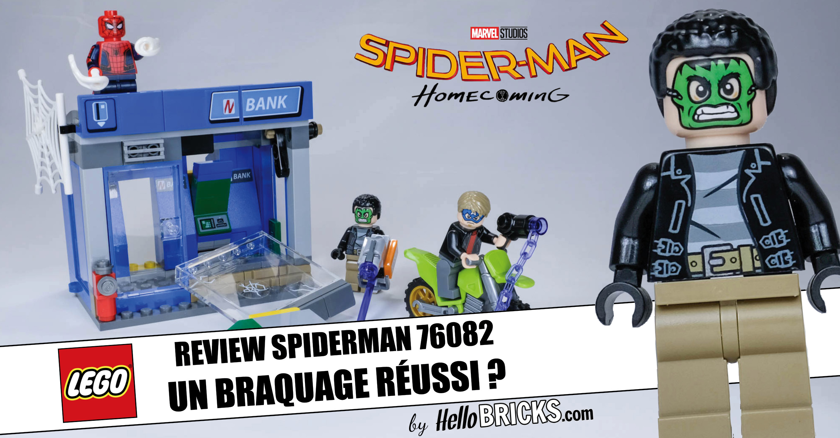 REVIEW LEGO 76082 Spider-Man Homecoming : l'attaque de la banque - HelloBricks