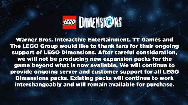 LEGO Dimensions officiellement fini