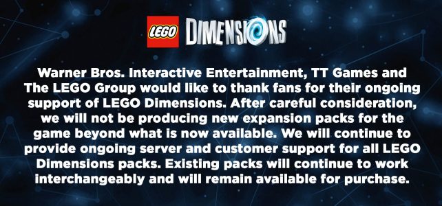 LEGO Dimensions officiellement fini