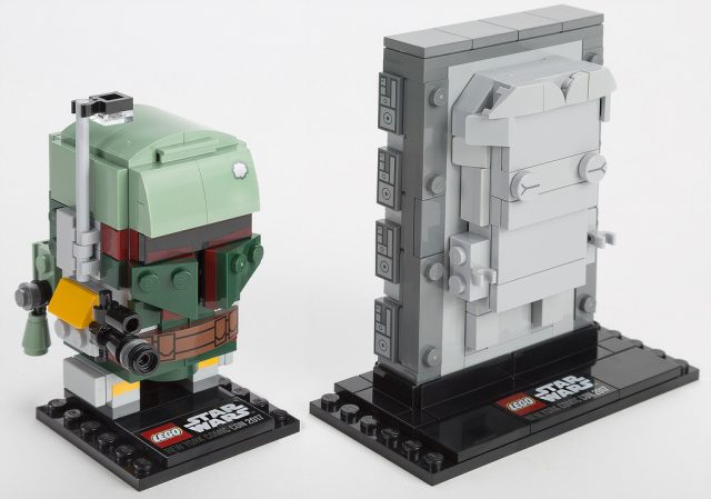 NYCC 2017 LEGO BrickHeadz 41498 Boba Fett & Han Solo in Carbonite