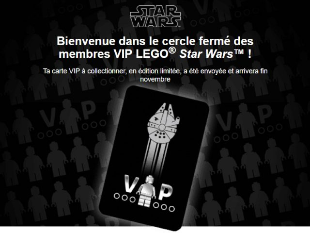 LEGO VIP Star Wars black card