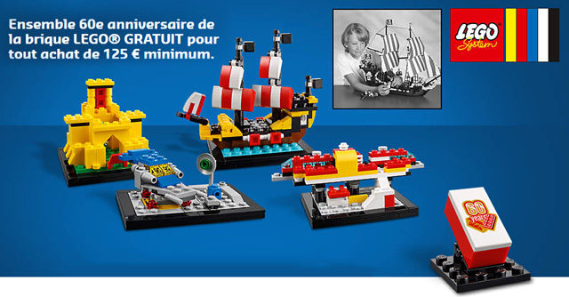 Set anniversaire lego 40290 60 Years of the Brick offert