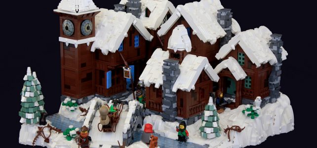 Un village sous la neige