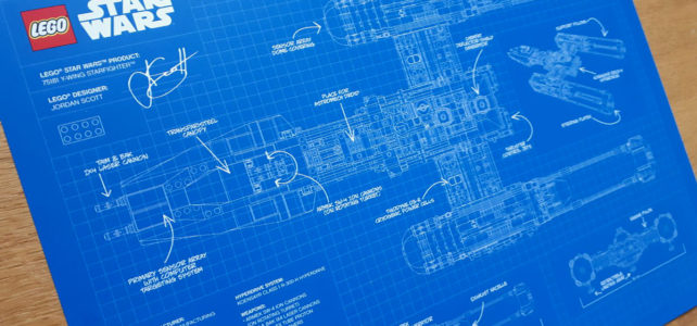 LEGO Star Wars black VIP Card Y-Wing Blueprint