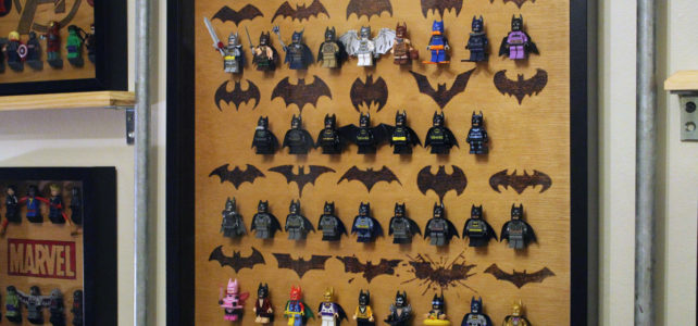 Cadre pyrogravure minifigs LEGO Super Heroes Batman