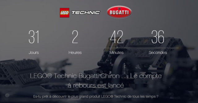 LEGO Technic 42083 Bugatti Chiron countdown