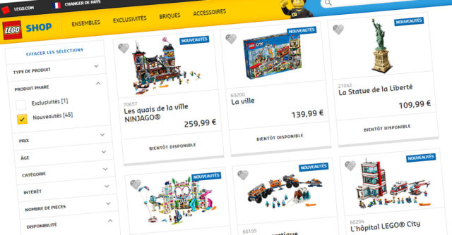 Nouveautés LEGO 2018 juin