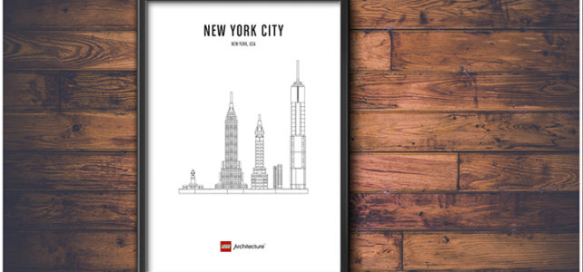 Poster LEGO Architecture affiche