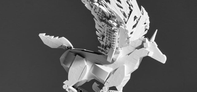 LEGO licorne monochrome