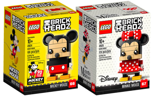 LEGO BrickHeadz 41624 Mickey Mouse et 41625 Minnie Mouse