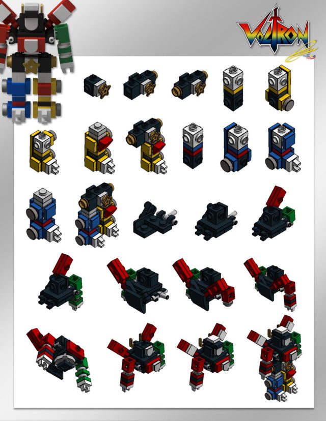 Micro LEGO Voltron instructions