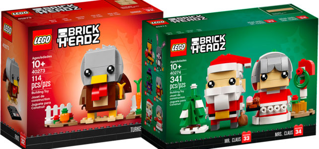 LEGO BrickHeadz 40273 Thanksgiving Turkey 40274 Claus