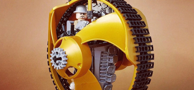 Steampunk Monowheel, ou comment recycler les toupies LEGO Ninjago !