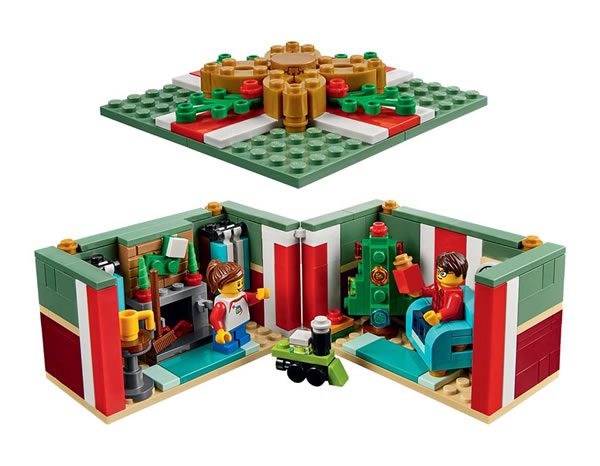LEGO 40292 christmas gift box open