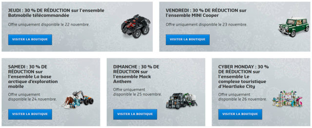 LEGO Black Friday & Cyber Monday 2018 offres