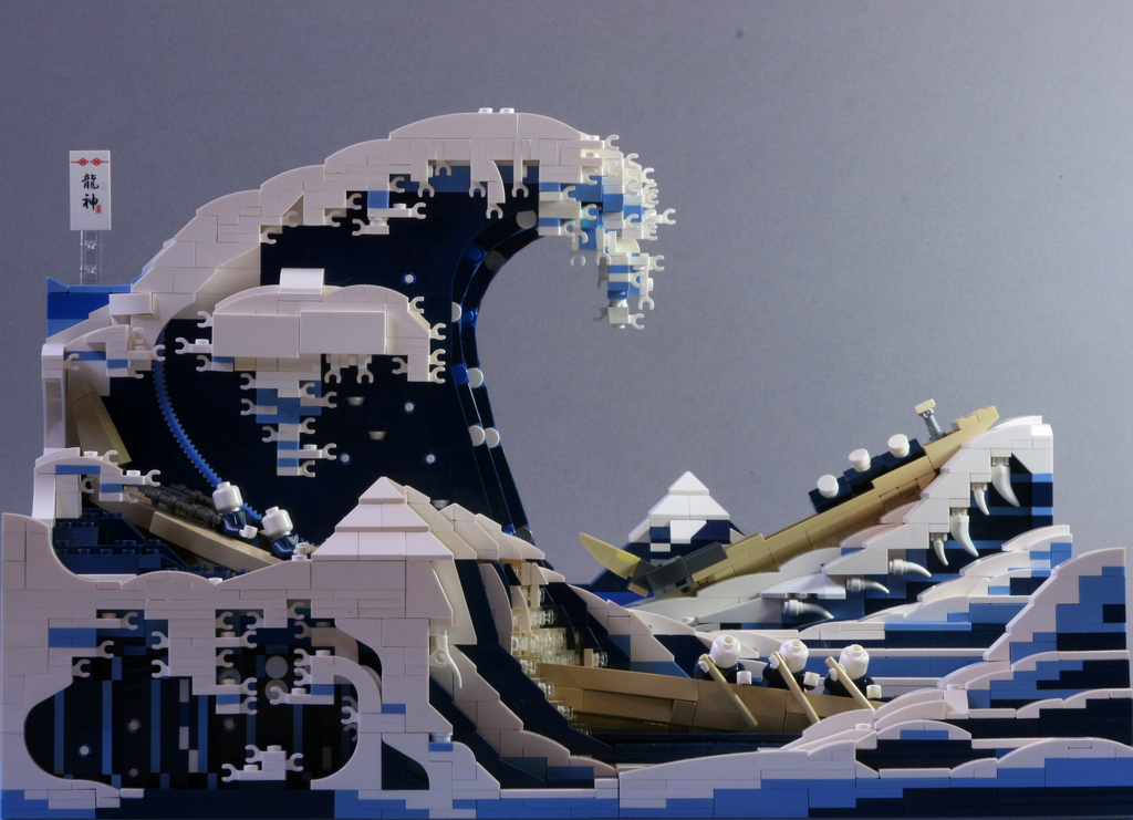 La Grande Vague de Kanagawa, Katsushika Hokusai - HelloBricks