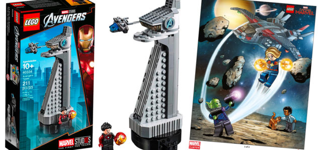 Chez LEGO : le set Marvel 40334 Avengers Tower et un tirage d’art Captain Marvel offerts