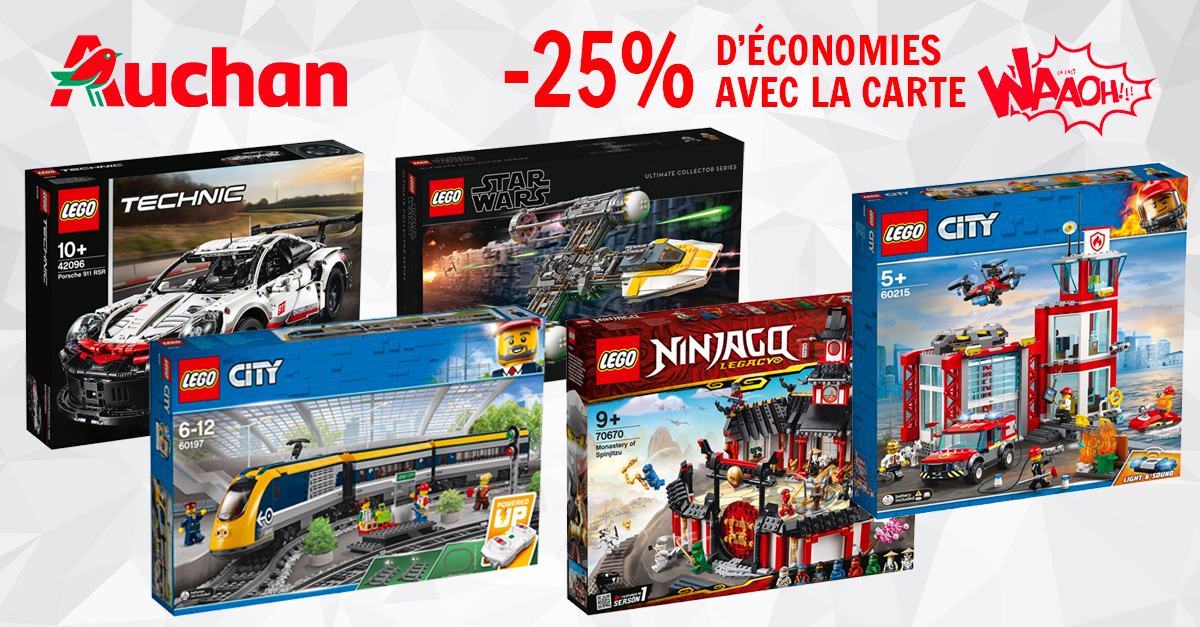 Promo LEGO Auchan : 25% d'économies sur une sélection de sets