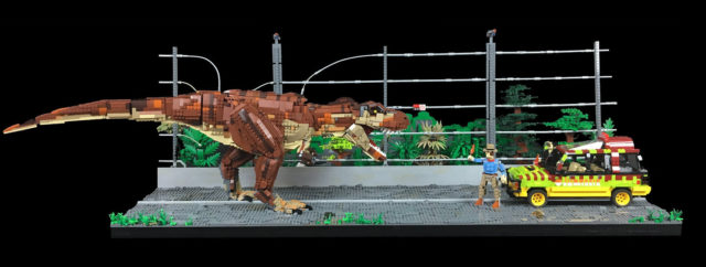 LEGO Jurassic Park T-Rex breakout