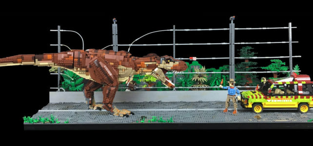 LEGO Jurassic Park T-Rex breakout