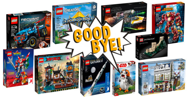 LEGO sets retirés 2019